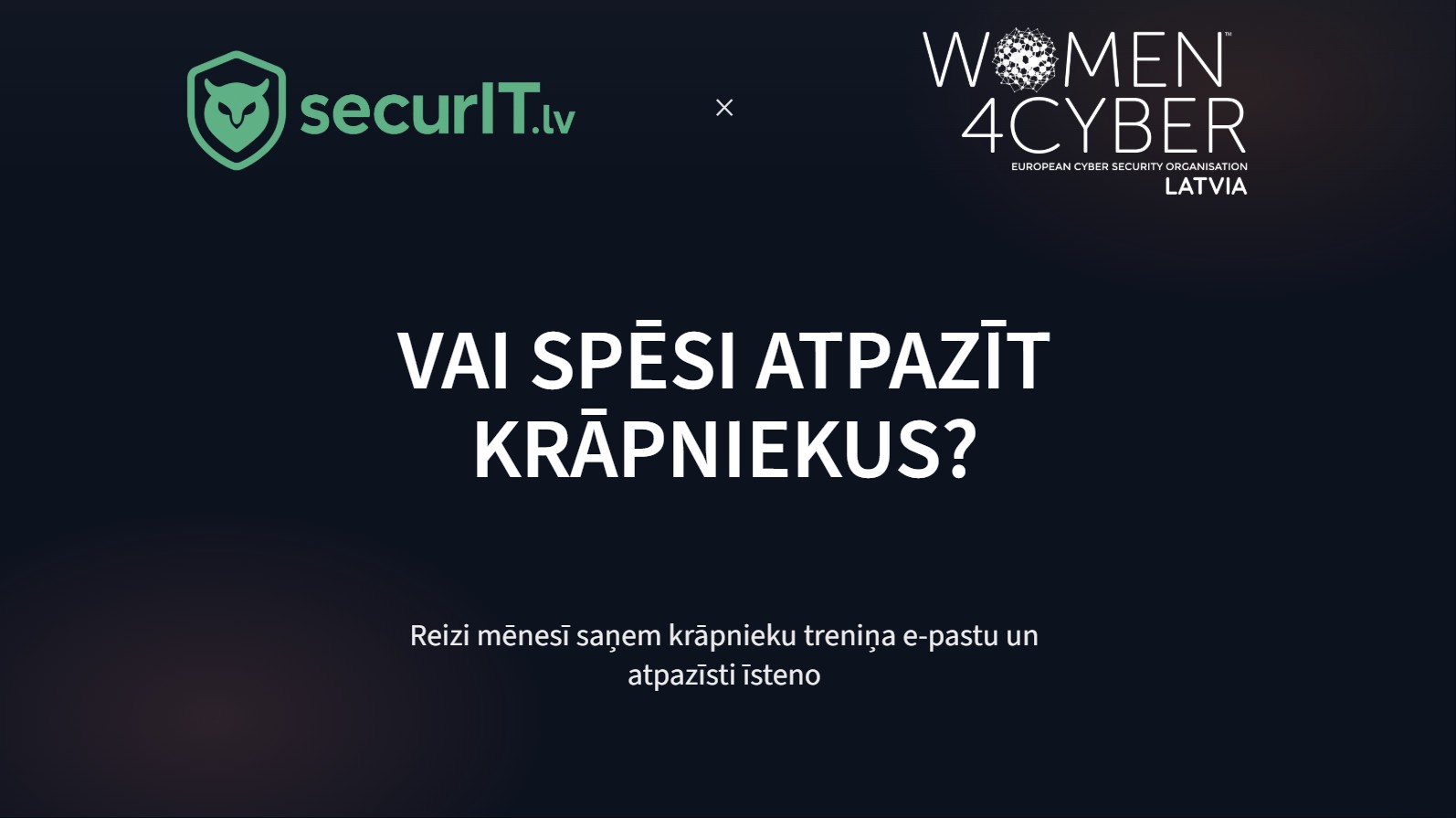 Phishing apmācības iedzīvotājiem